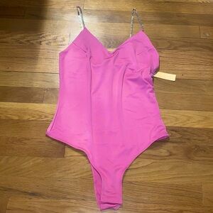 Riley & James bodysuit w/ rhinestone straps